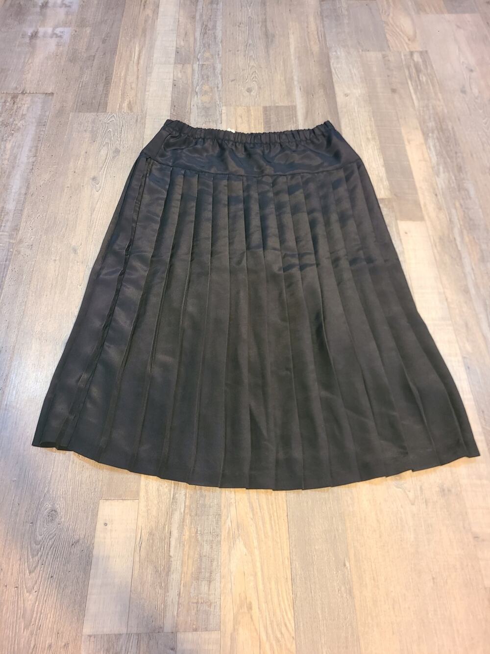 Unknown brand size 12 womens midi length black pleated skirt